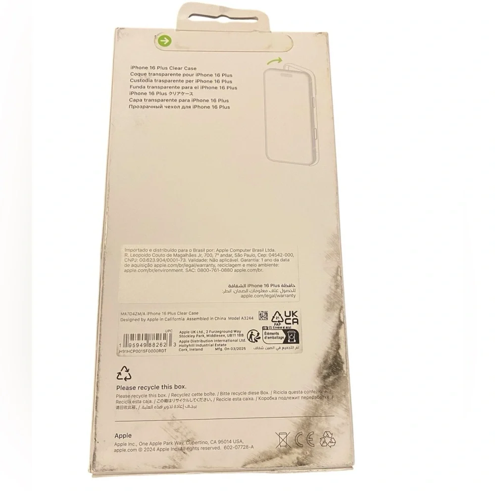Apple~iPhone 16 Plus Clear Case Transparent MagSafe New